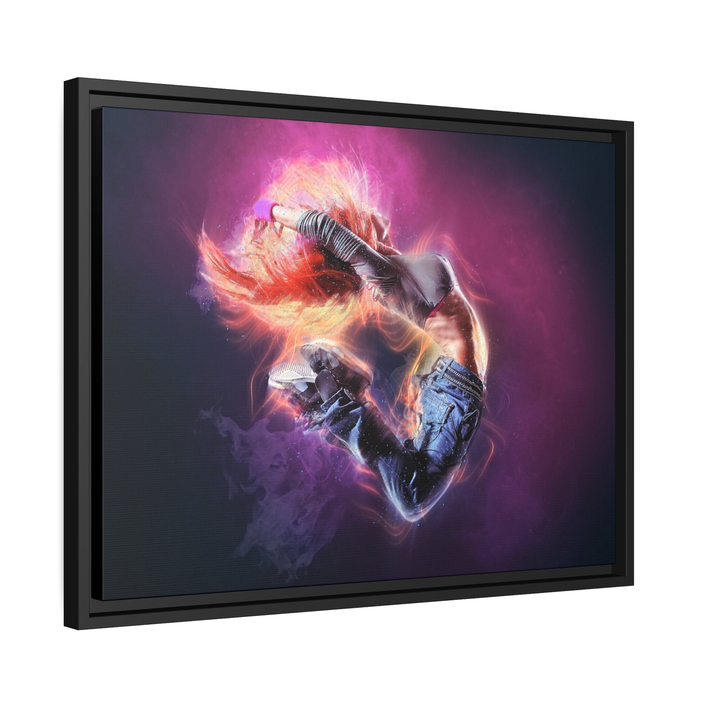 Dancing Woman Matte Canvas, Black Frame