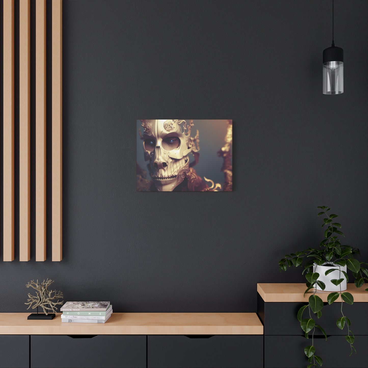 Skull AI Gen Matte Canvas, Stretched, 1.25"