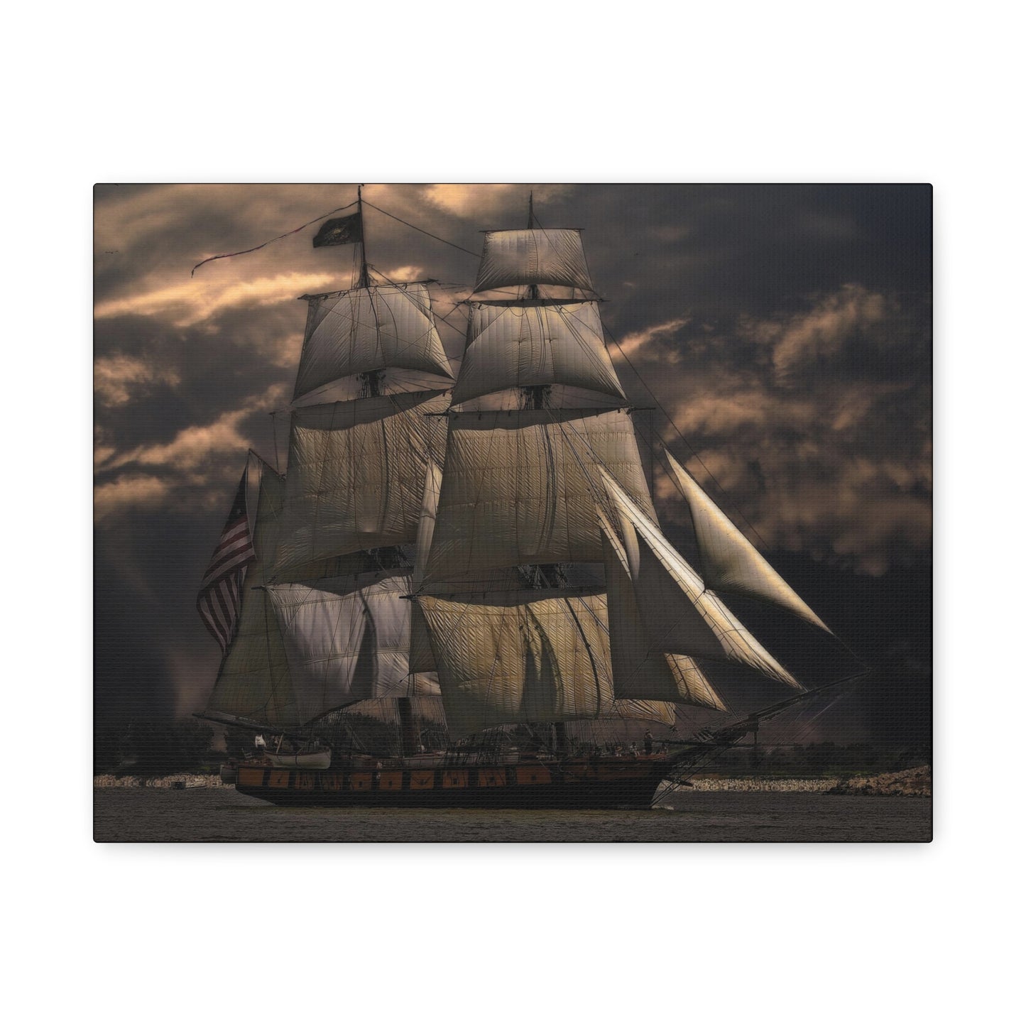 Sailing Ship Matte Canvas, Stretched, 1.25"
