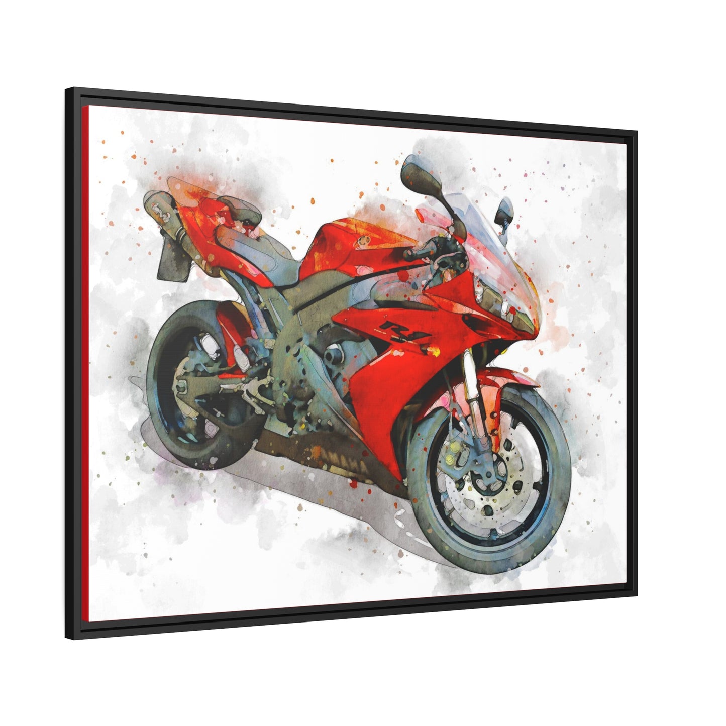 Yamaha R1 Matte Canvas, Black Frame