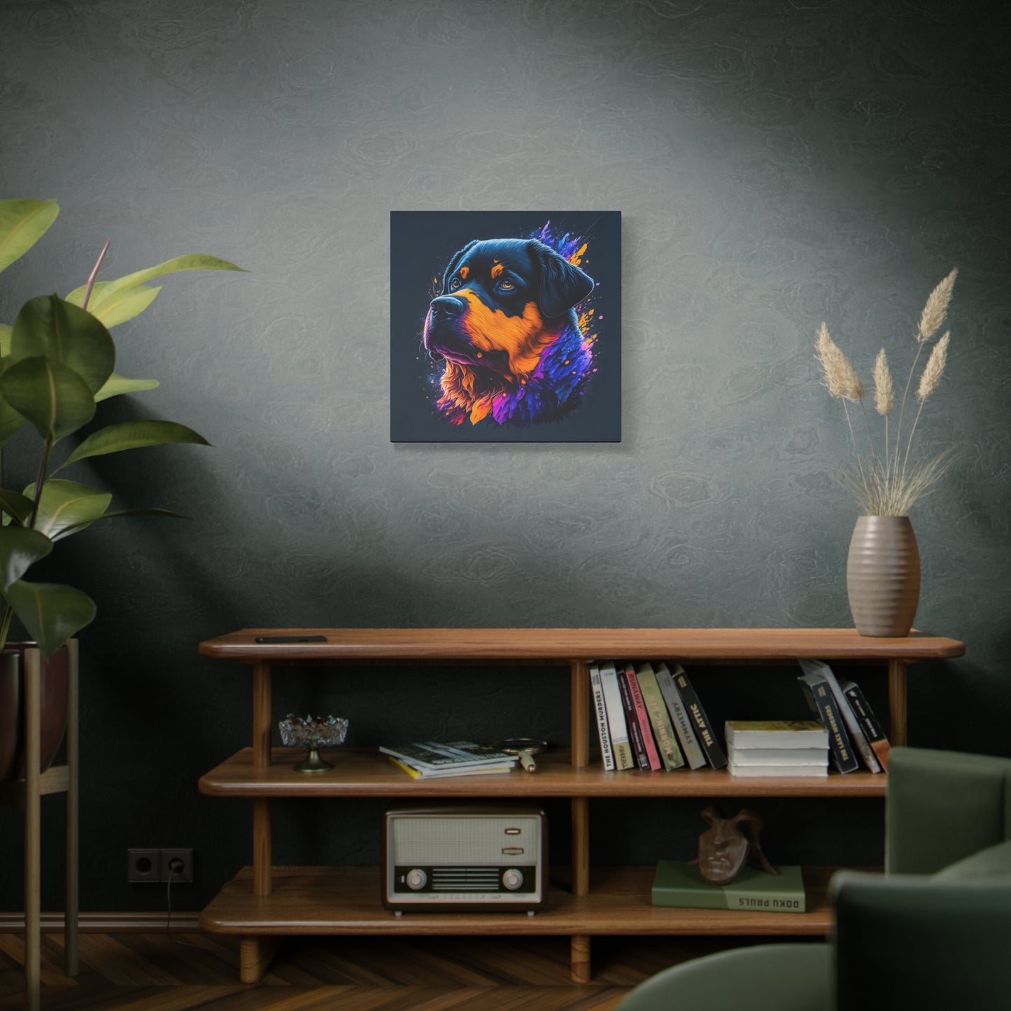 Rottweiller Matte Canvas, Stretched, 1.25"