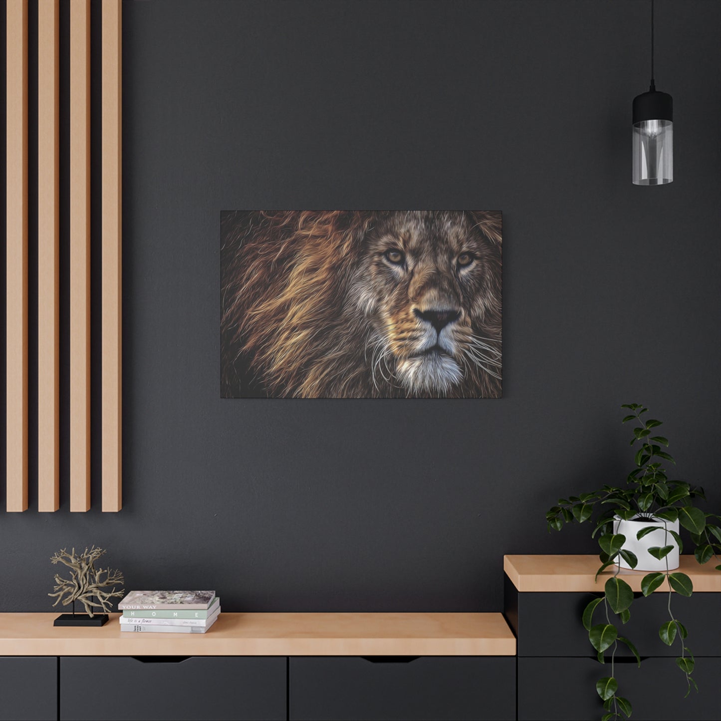 Lion Matte Canvas, Stretched, 1.25"