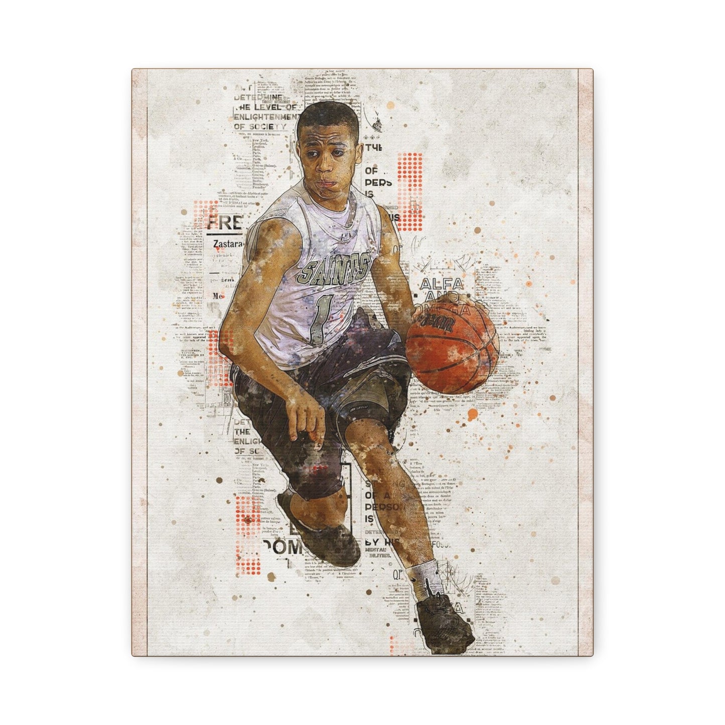 Basketball Matte Canvas, Stretched, 1.25"