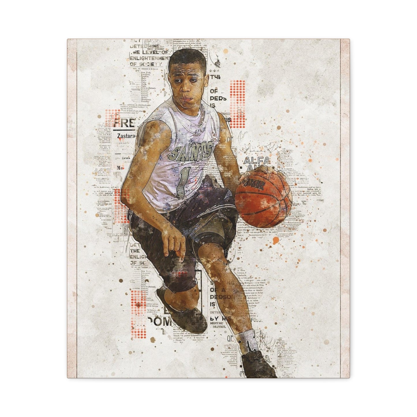 Basketball Matte Canvas, Stretched, 1.25"