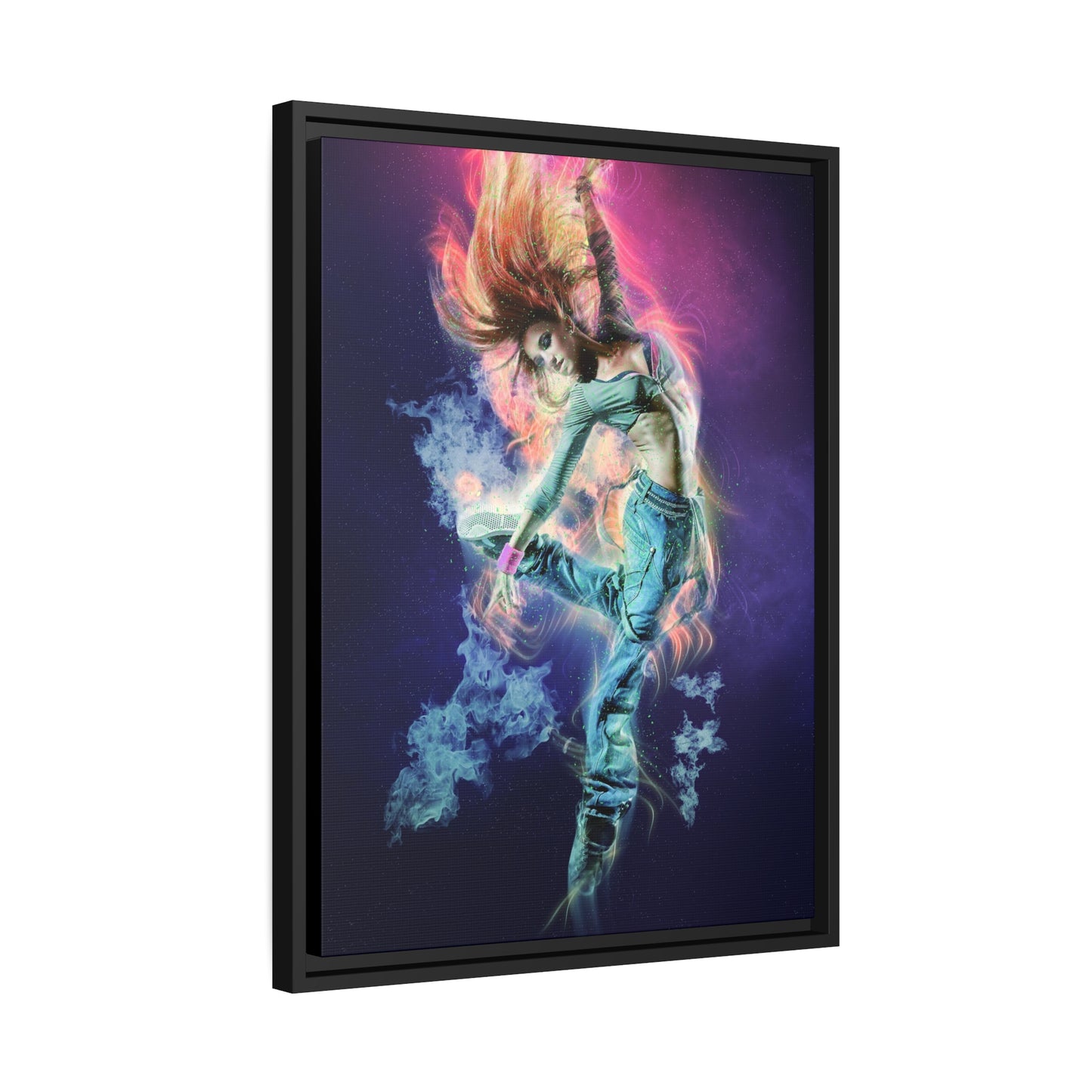 Dancing Woman Matte Canvas, Black Frame