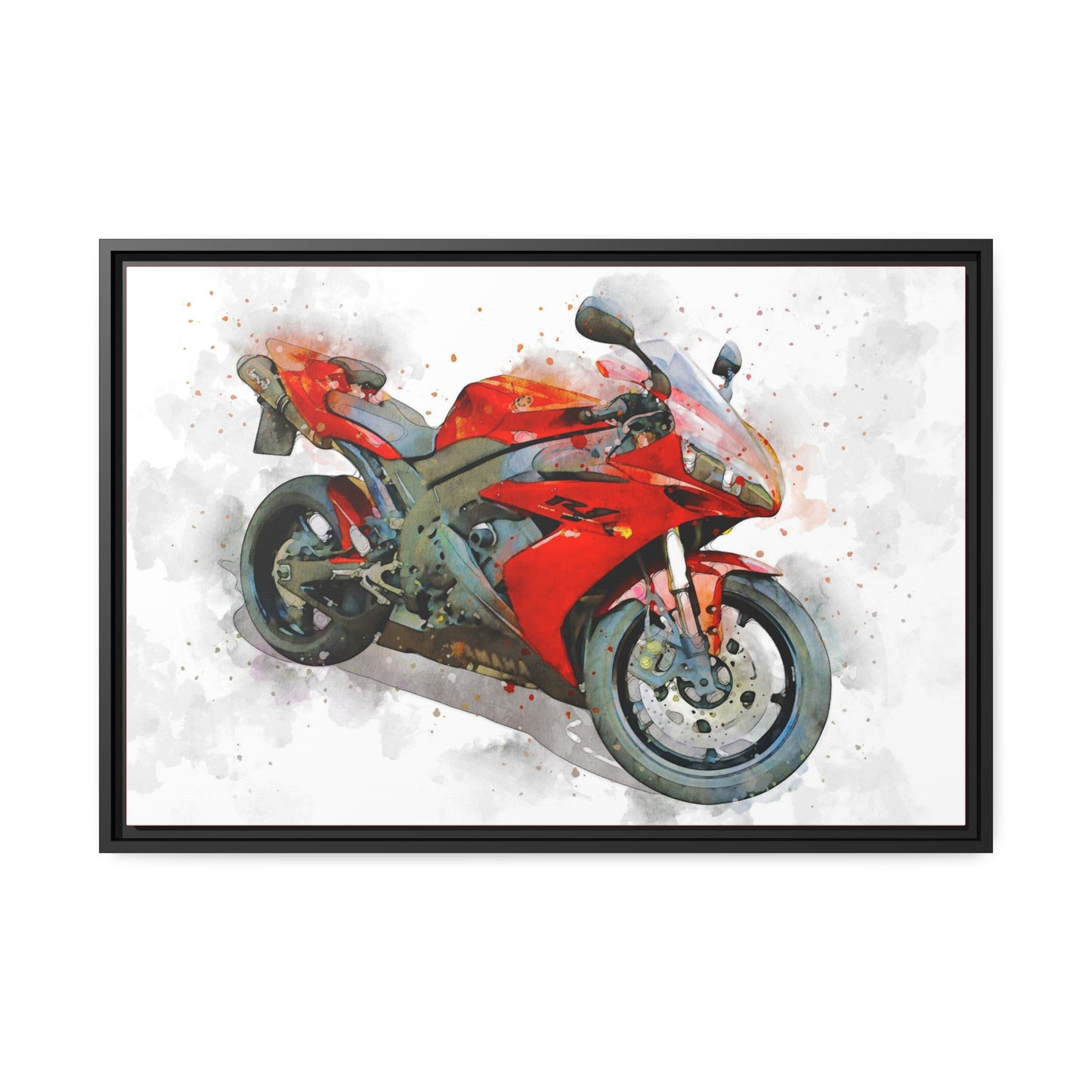 Yamaha R1 Matte Canvas, Black Frame