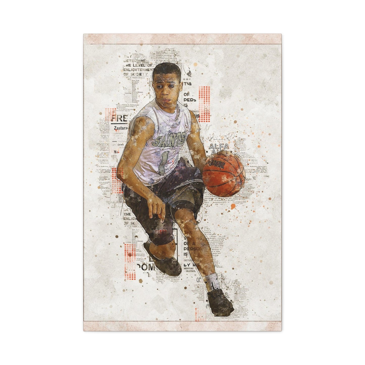 Basketball Matte Canvas, Stretched, 1.25"