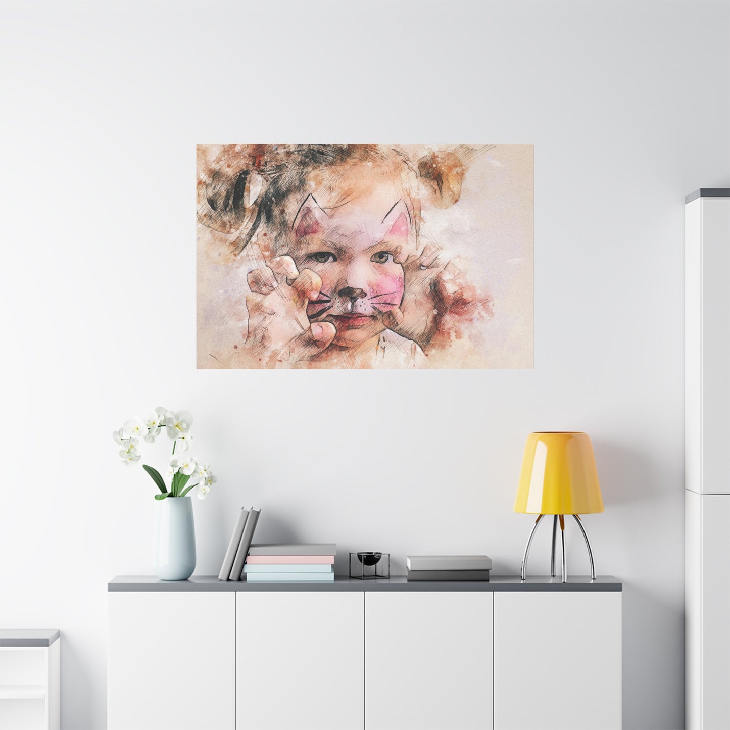 Baby Girl Cat Matte Canvas, Stretched, 1.25"