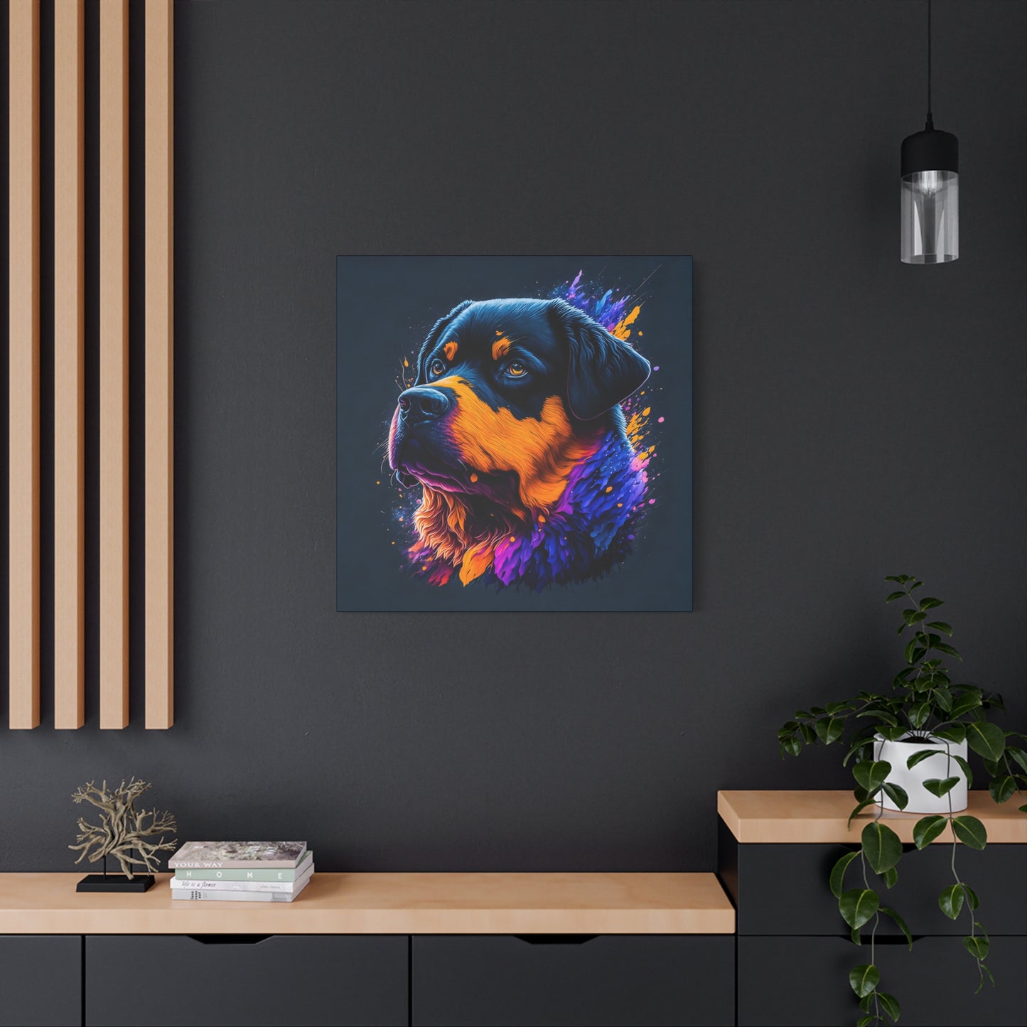 Rottweiller Matte Canvas, Stretched, 1.25"