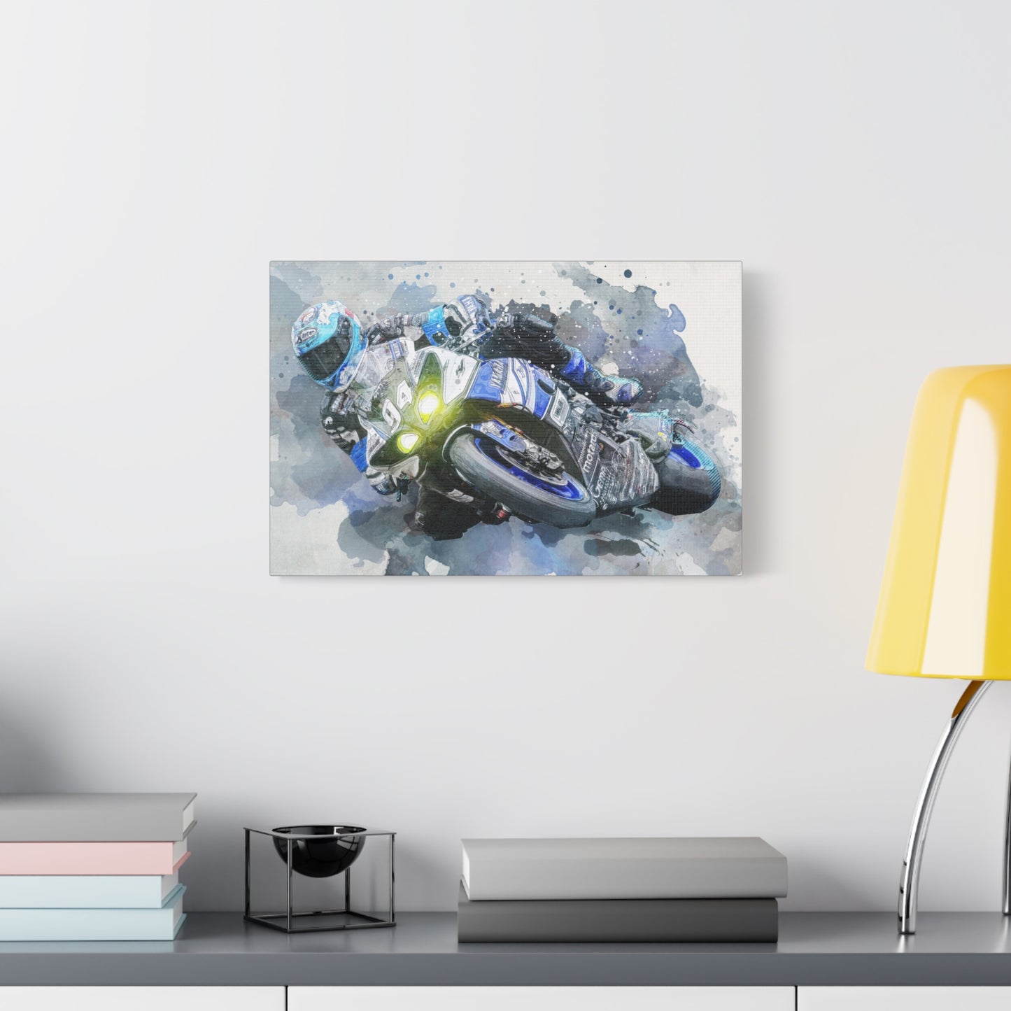 Motorcycle Race Matte Canvas, Stretched, 1.25"