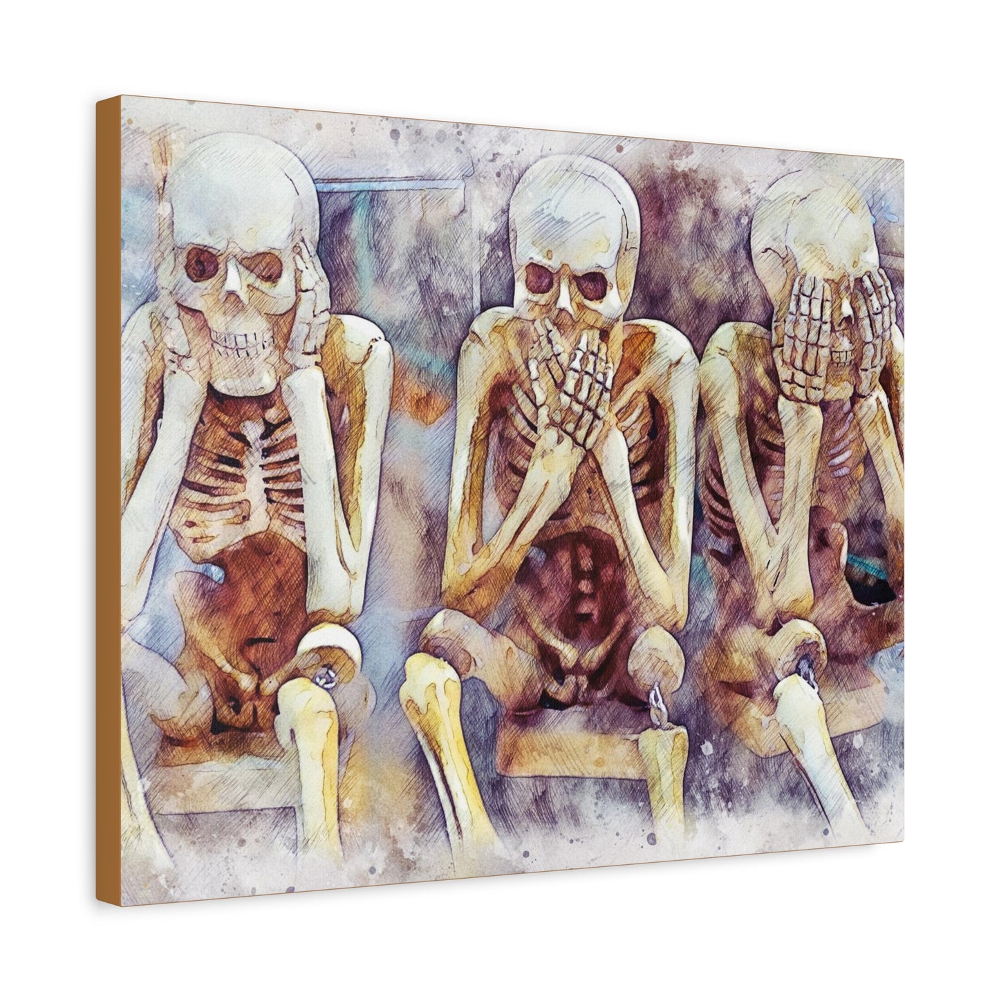 Skeletons Matte Canvas, Stretched, 1.25"