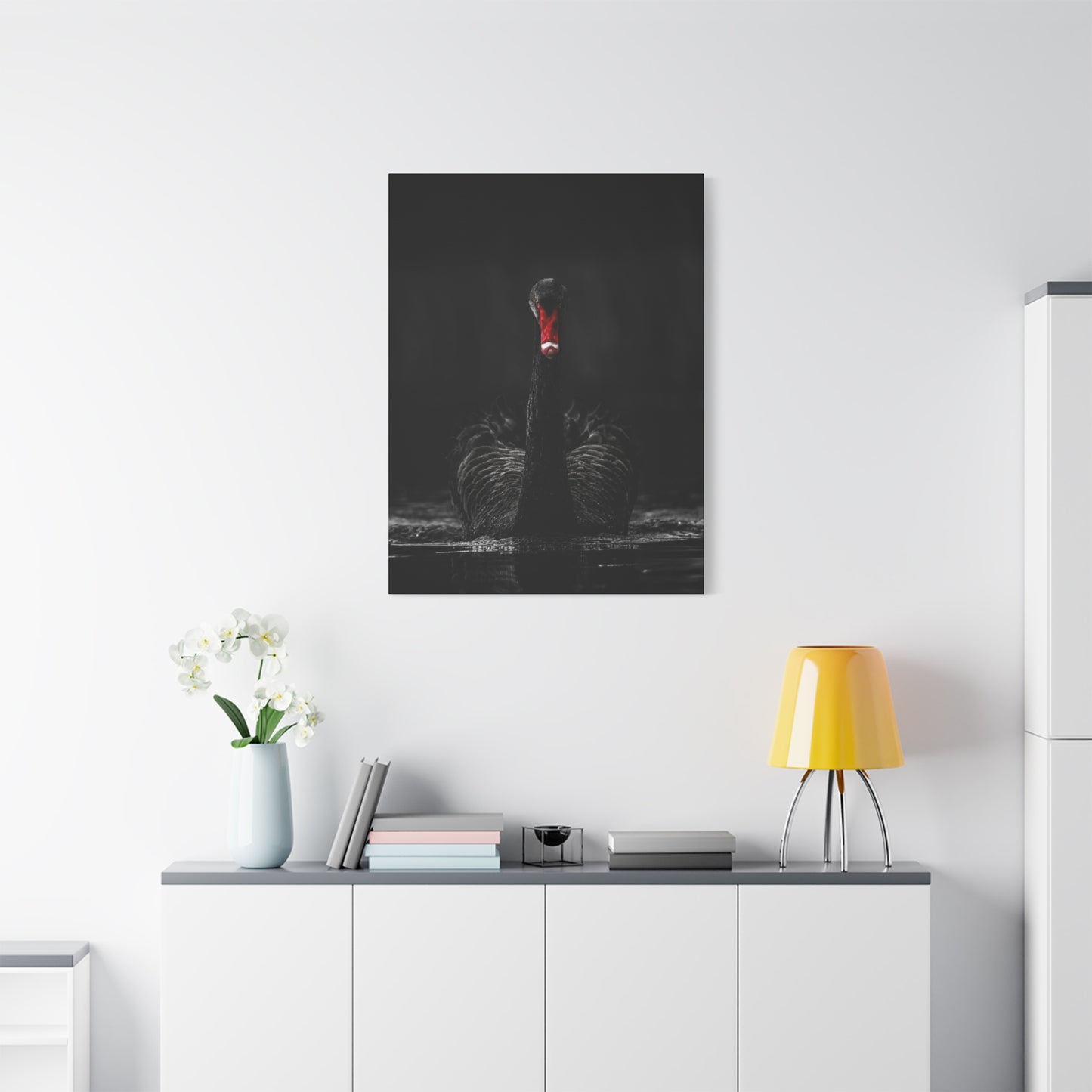 Black Swan Matte Canvas, Stretched, 1.25"