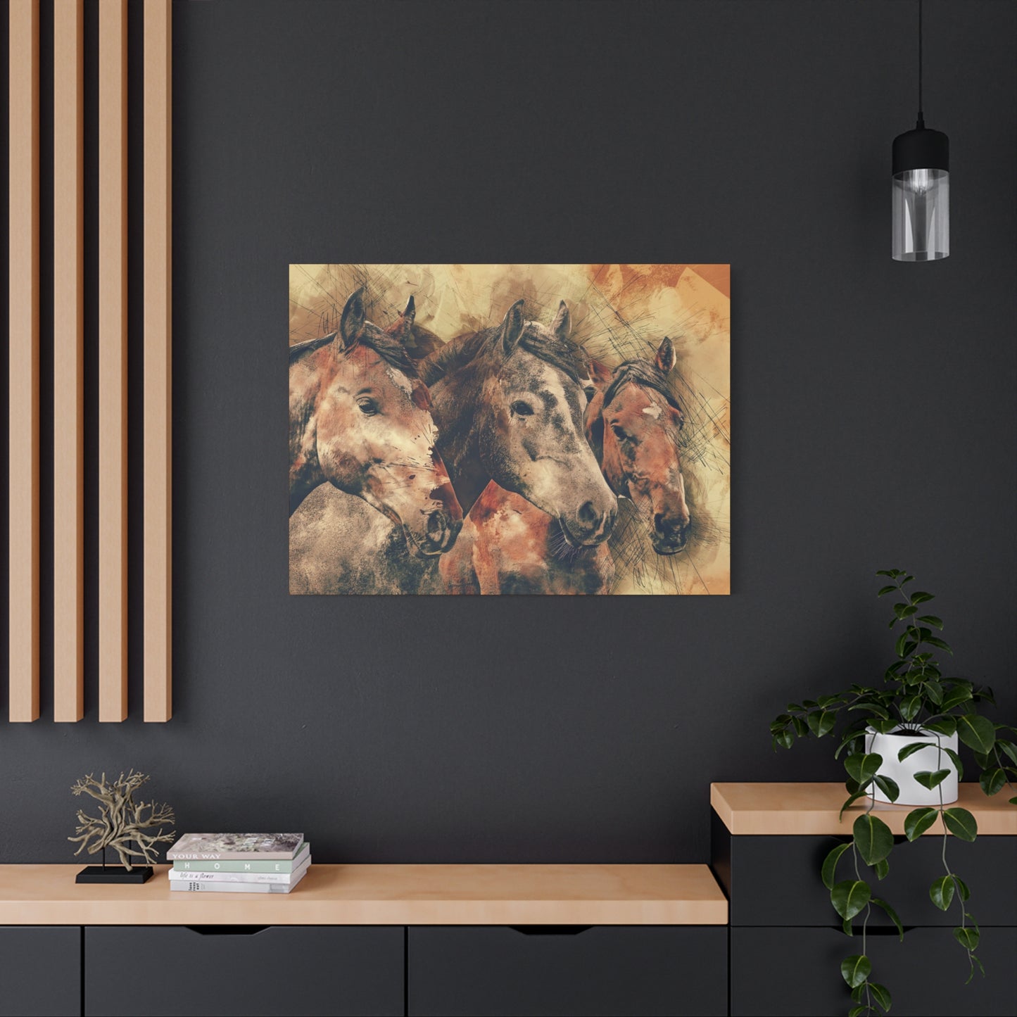 Horses Matte Canvas, Stretched, 1.25"