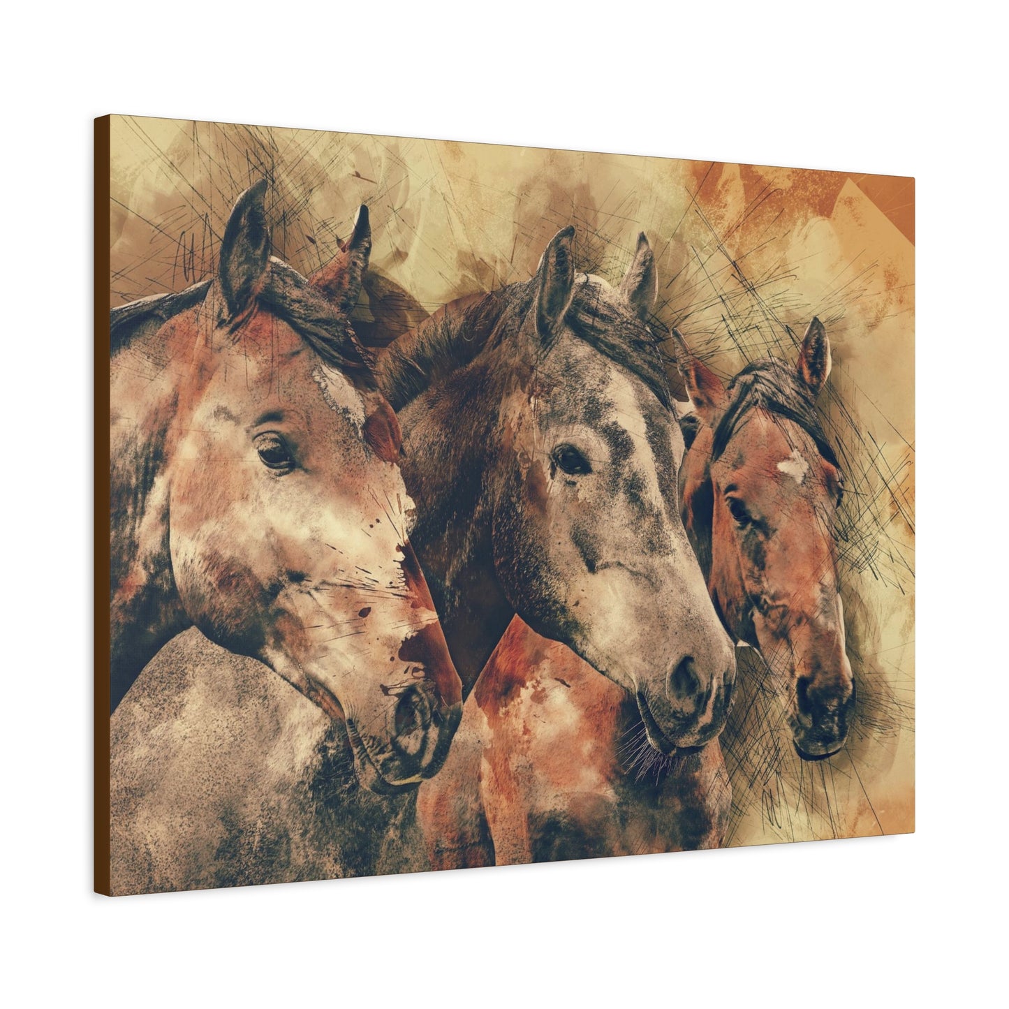 Horses Matte Canvas, Stretched, 1.25"