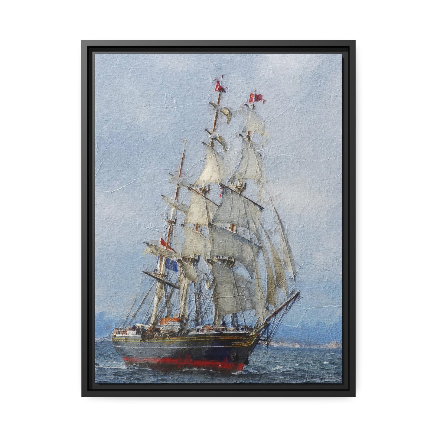 Clipper Matte Canvas, Black Frame