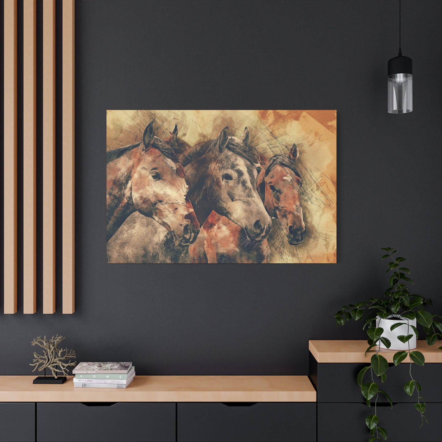 Horses Matte Canvas, Stretched, 1.25"