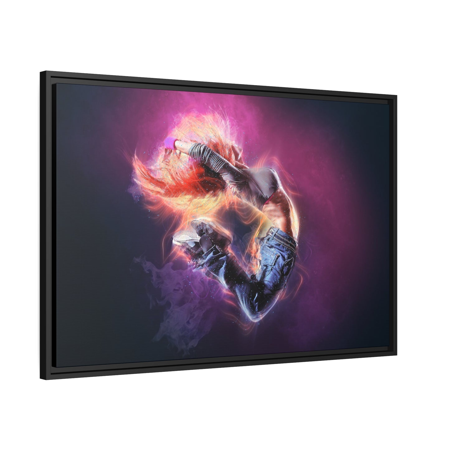Dancing Woman Matte Canvas, Black Frame