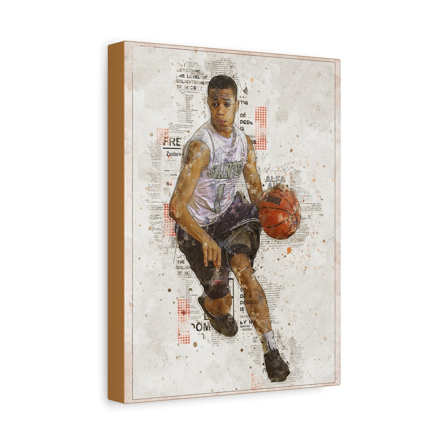 Basketball Matte Canvas, Stretched, 1.25"
