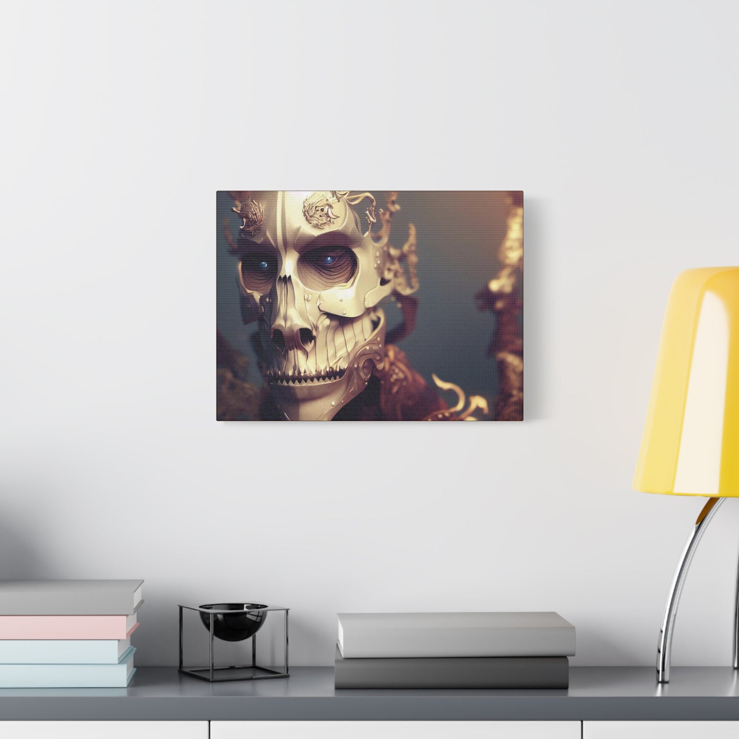 Skull AI Gen Matte Canvas, Stretched, 1.25"