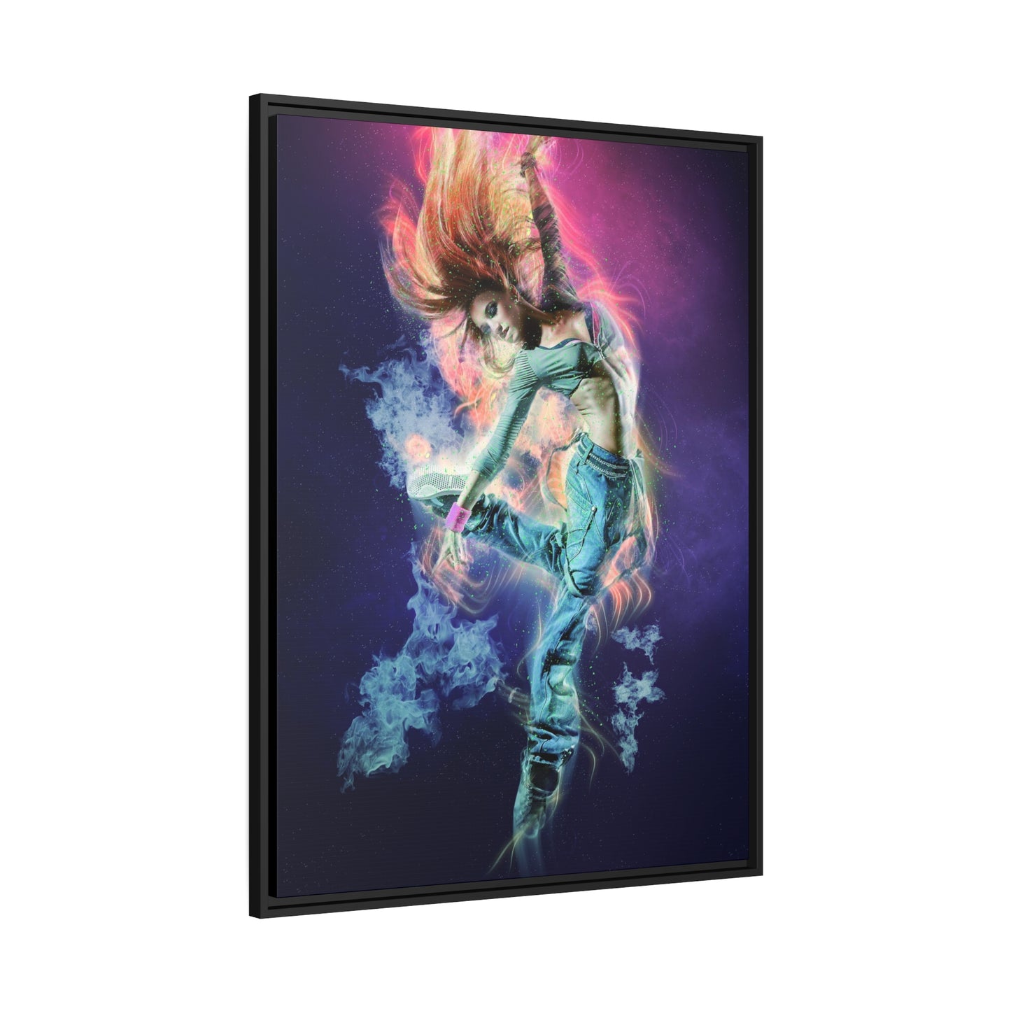 Dancing Woman Matte Canvas, Black Frame
