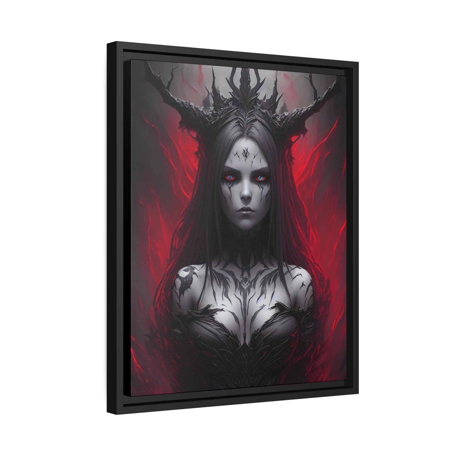 Woman Shaman Matte Canvas, Black Frame
