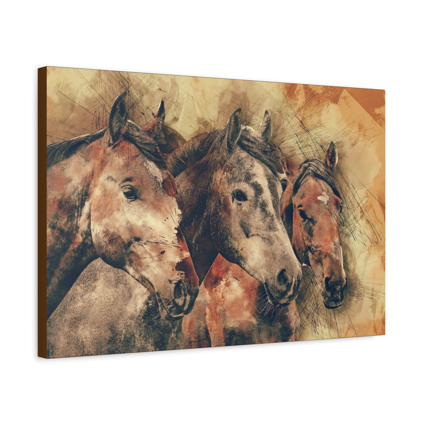 Horses Matte Canvas, Stretched, 1.25"