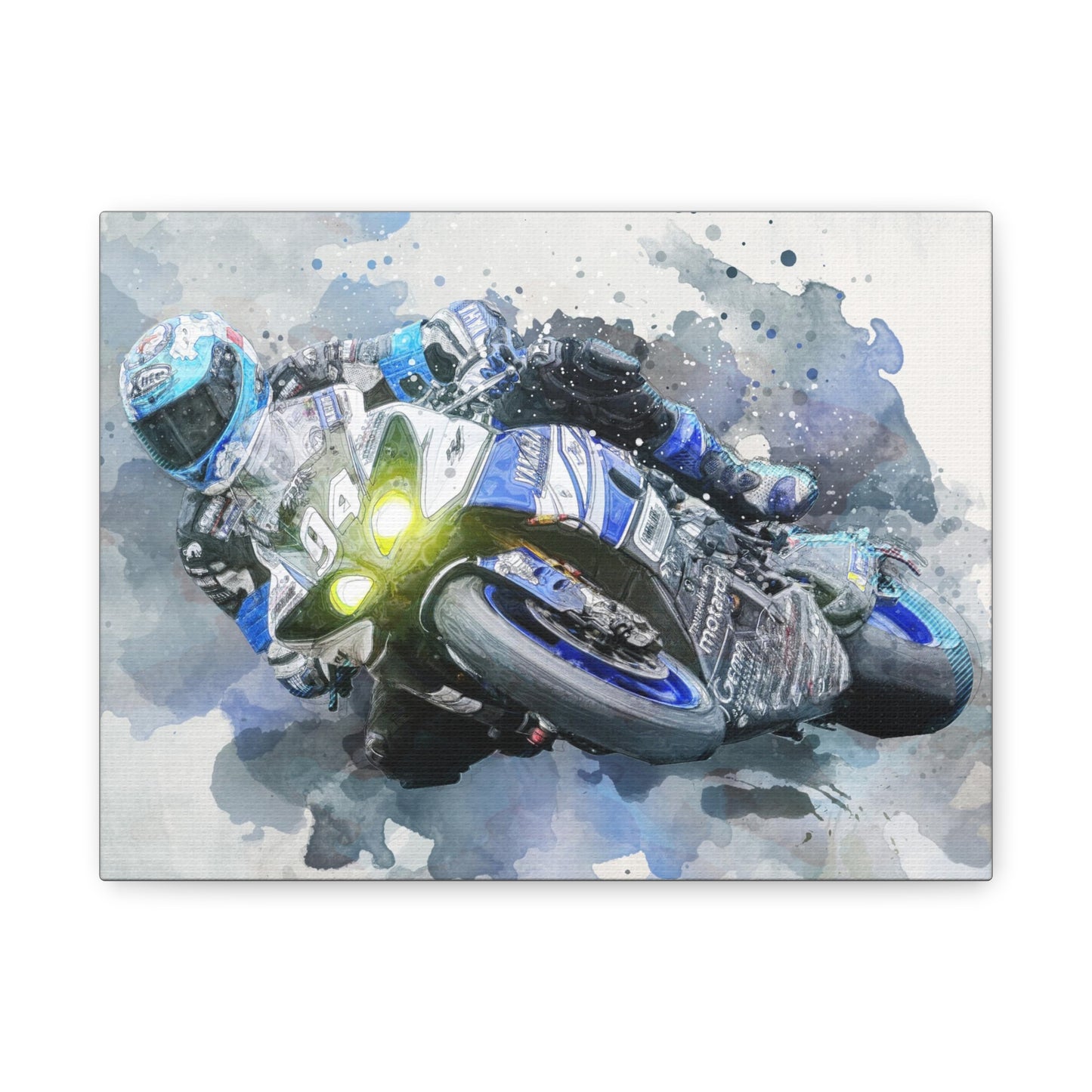 Motorcycle Race Matte Canvas, Stretched, 1.25"