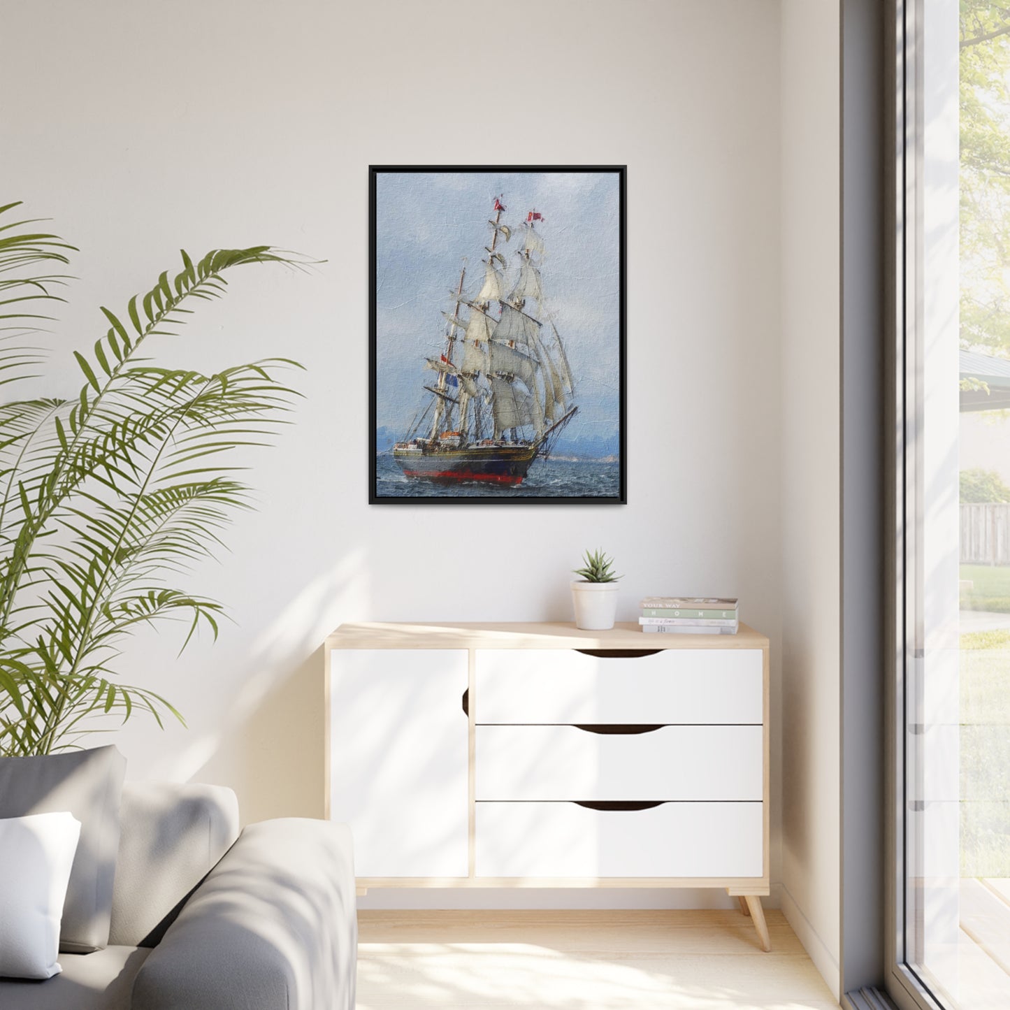 Clipper Matte Canvas, Black Frame