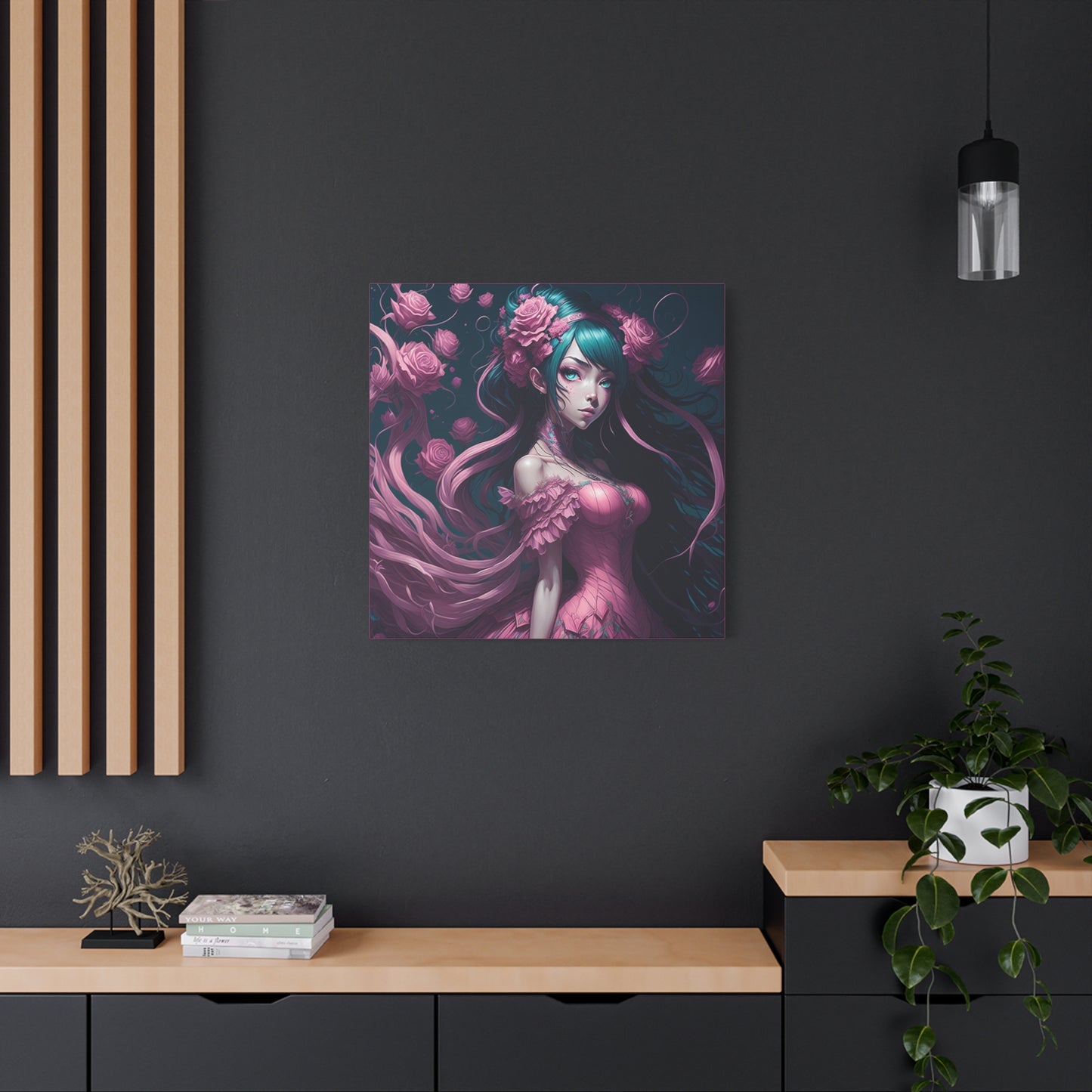 Lady Rose AI Gen Matte Canvas, Stretched, 1.25"