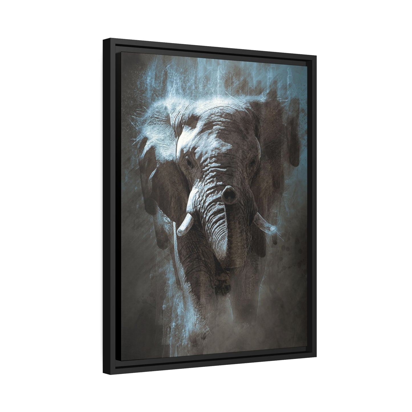 Elephant AI Gen Matte Canvas, Black Frame