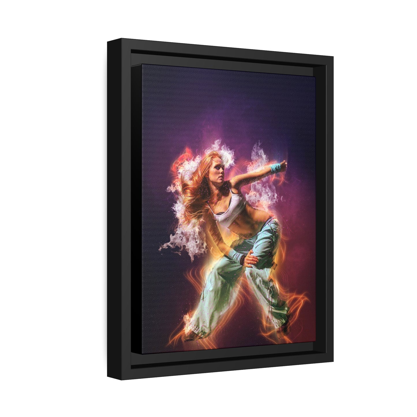 Dancing Woman Matte Canvas, Black Frame