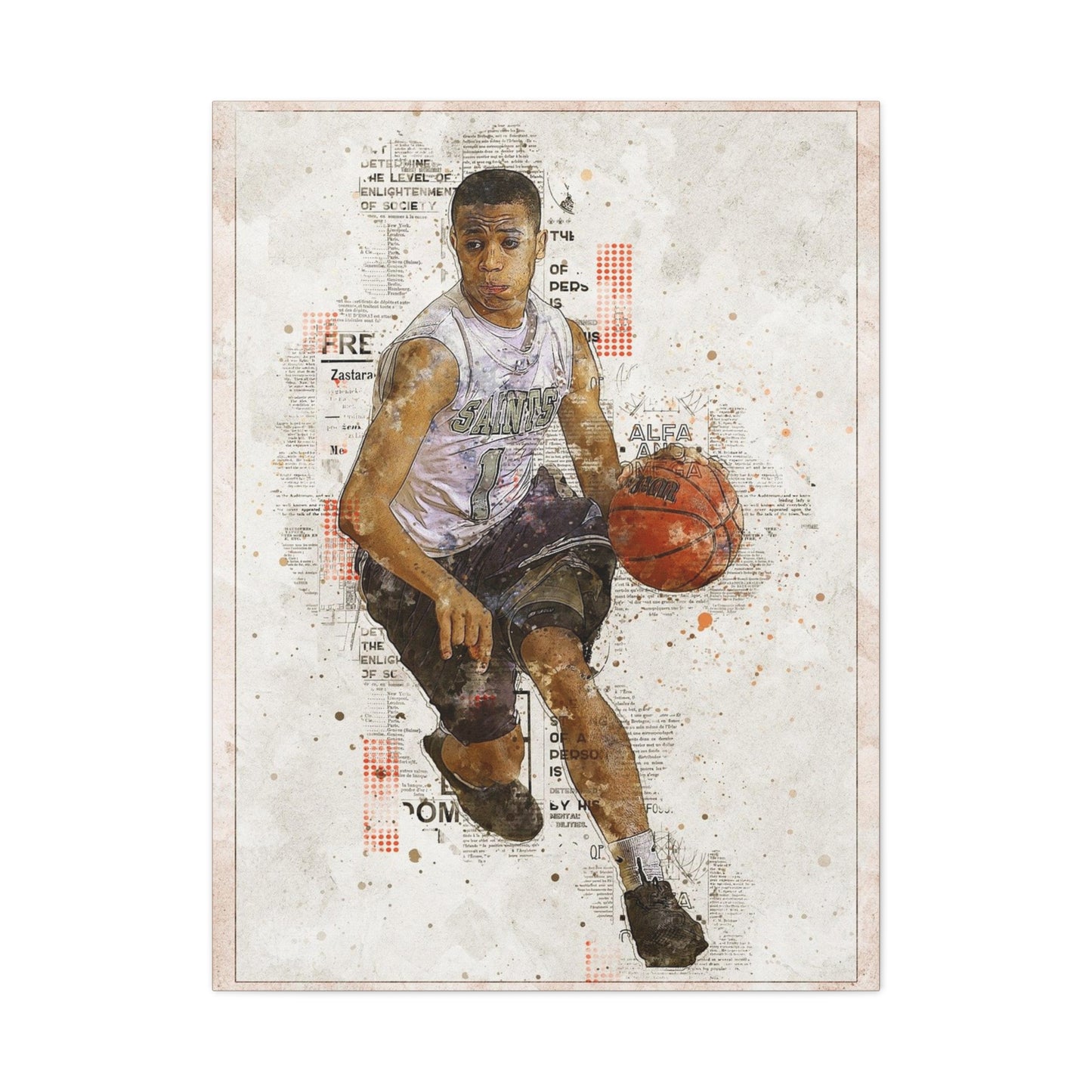 Basketball Matte Canvas, Stretched, 1.25"