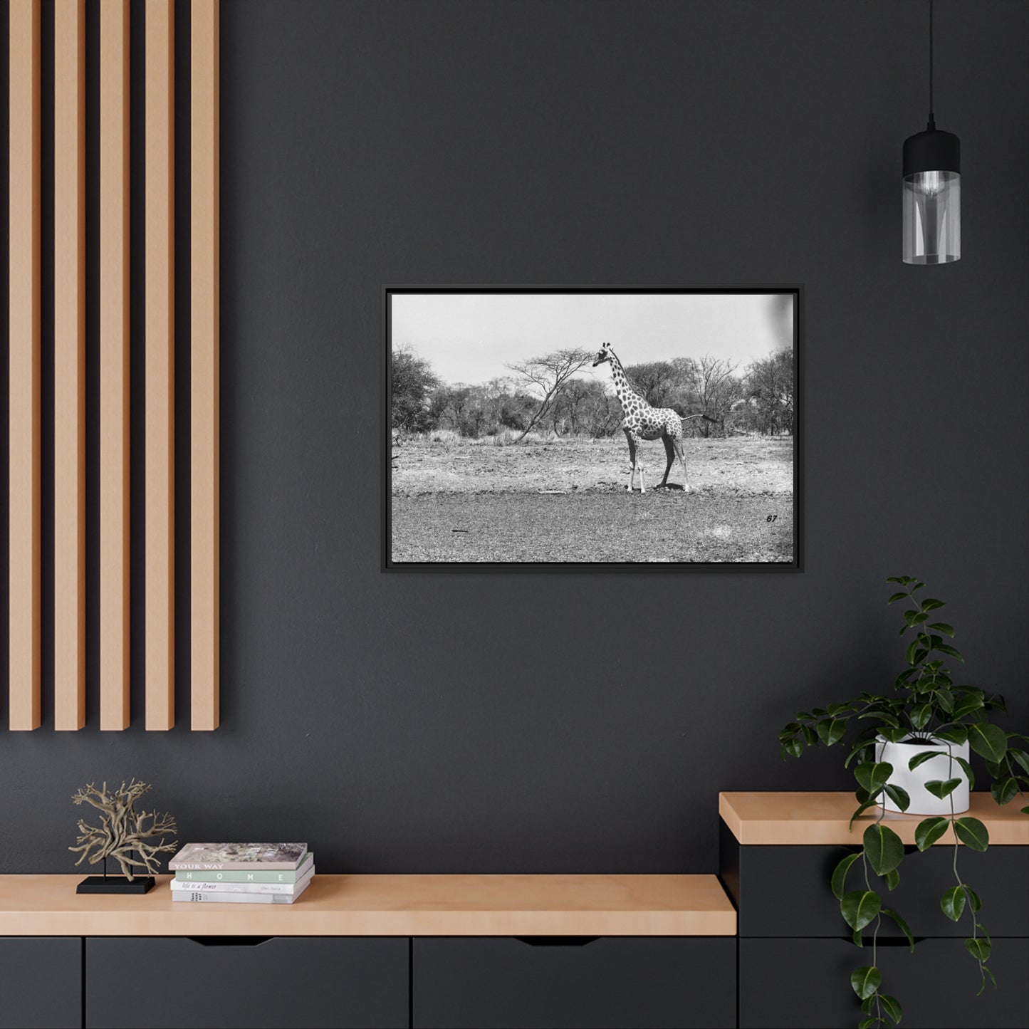 Girafe Waza Matte Canvas, Black Frame