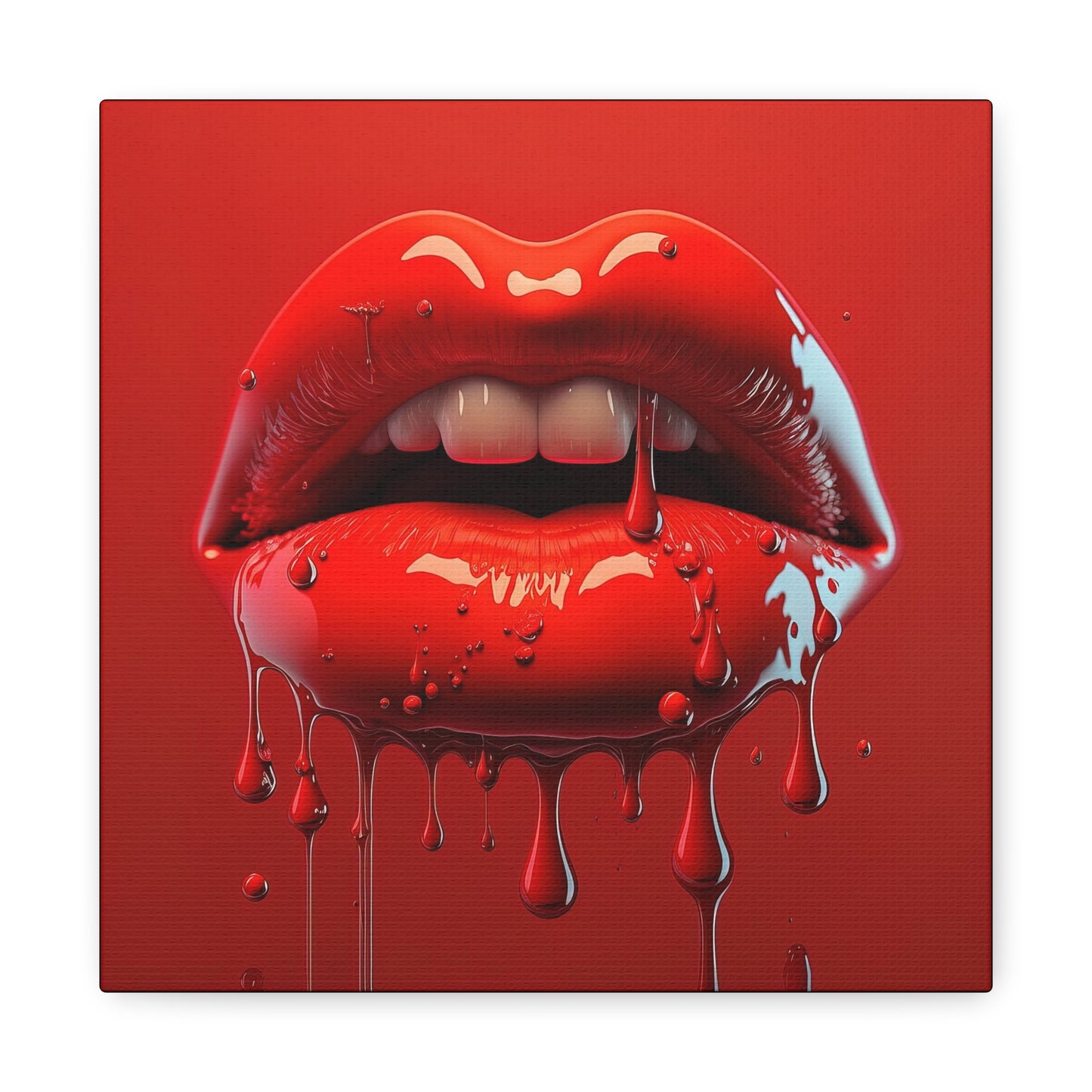 Bloody Lips Matte Canvas, Stretched, 1.25"