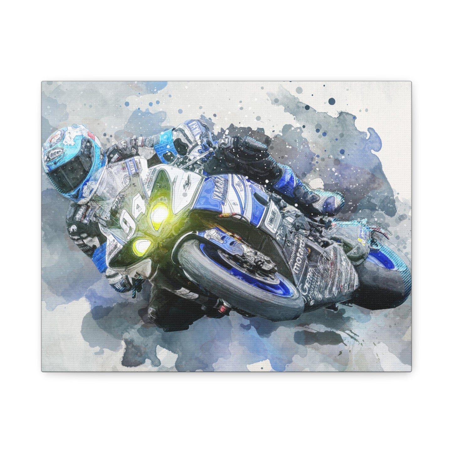 Motorcycle Race Matte Canvas, Stretched, 1.25"