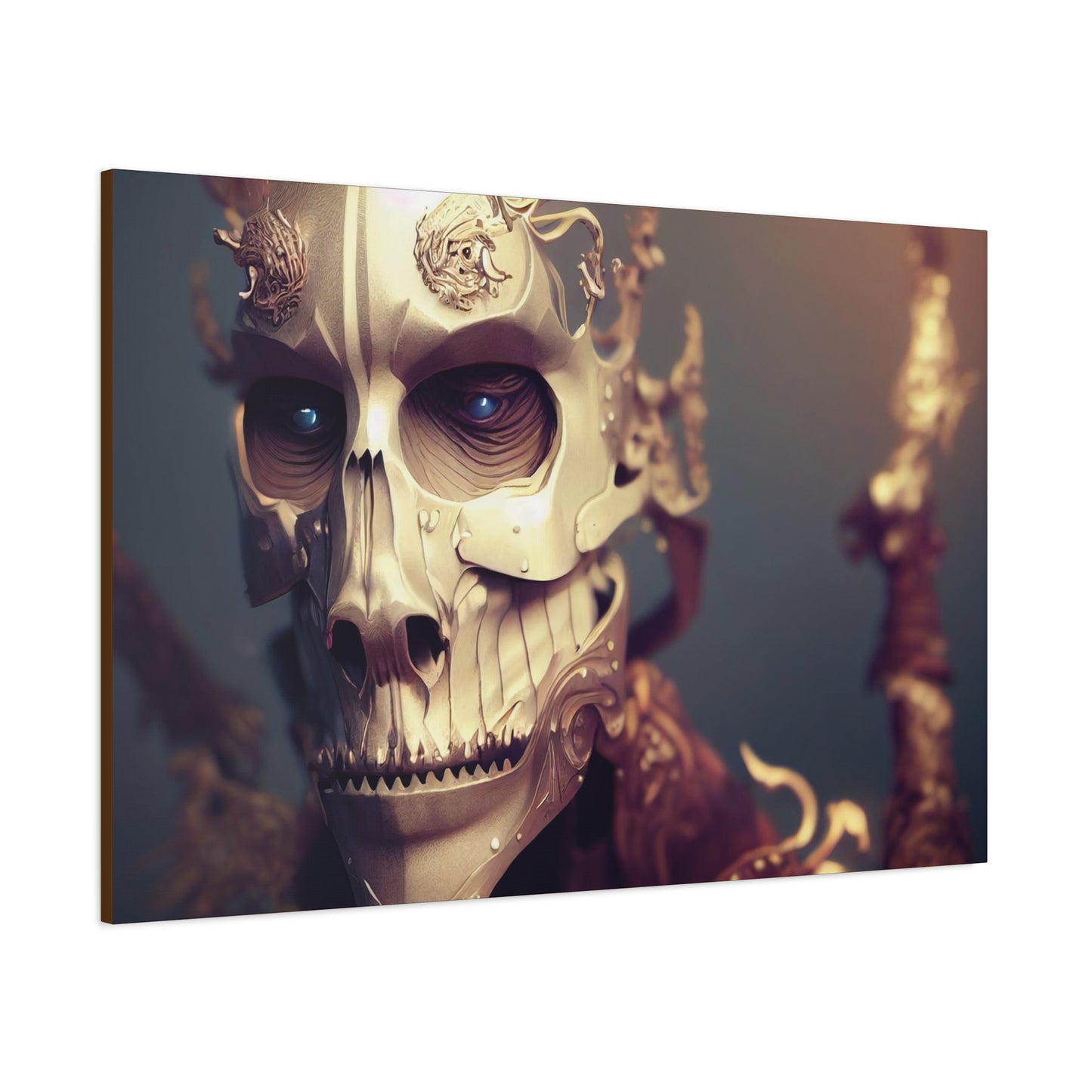 Skull AI Gen Matte Canvas, Stretched, 1.25"