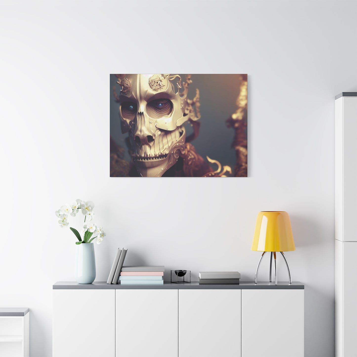 Skull AI Gen Matte Canvas, Stretched, 1.25"