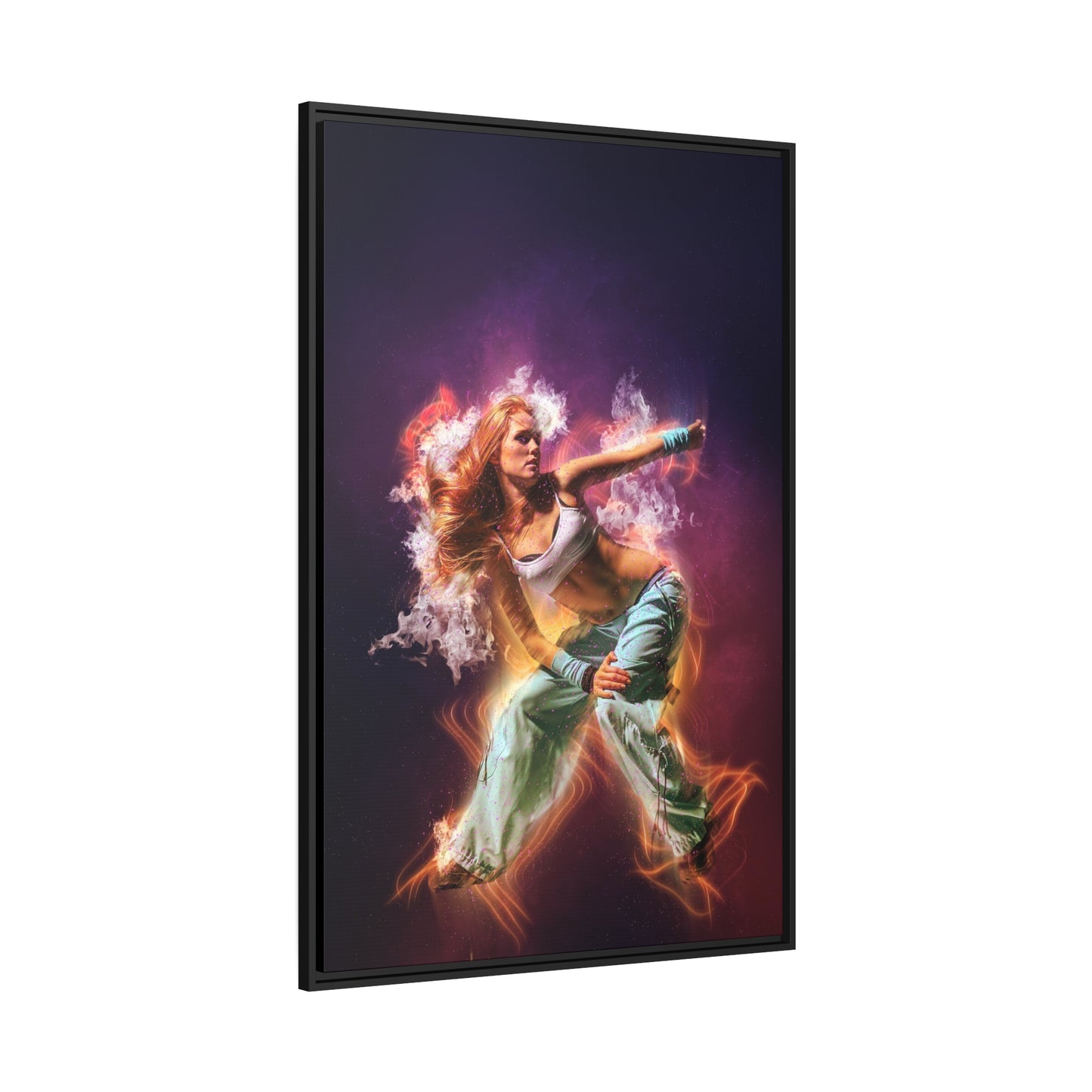 Dancing Woman Matte Canvas, Black Frame