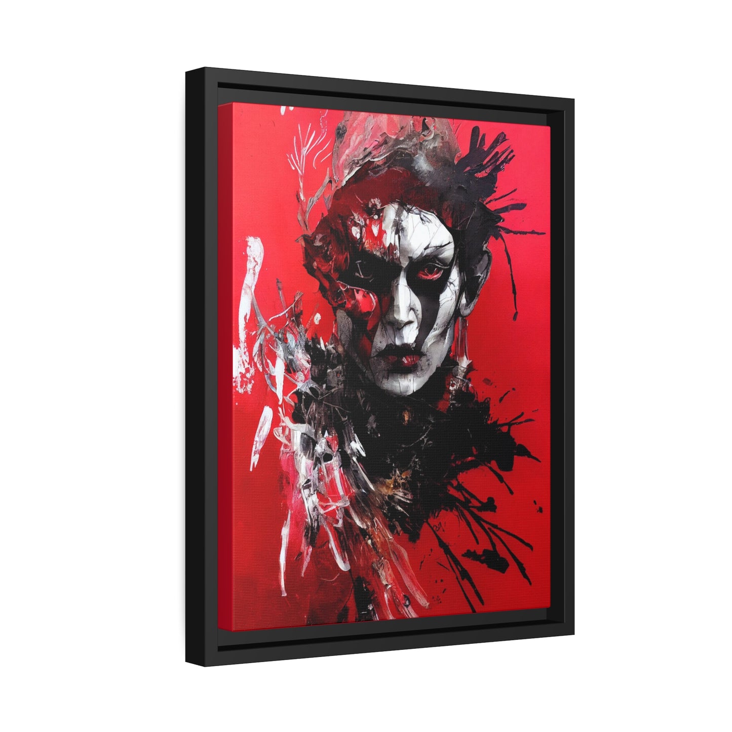 Shaman Red Matte Canvas, Black Frame