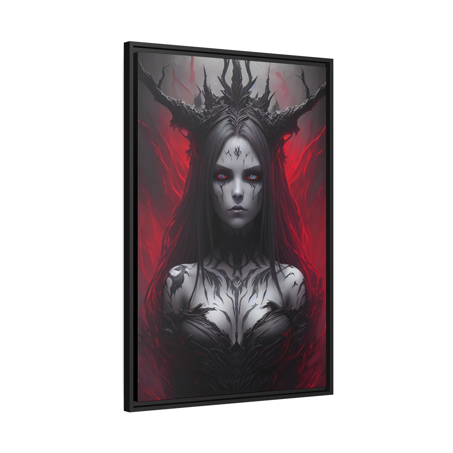 Woman Shaman Matte Canvas, Black Frame