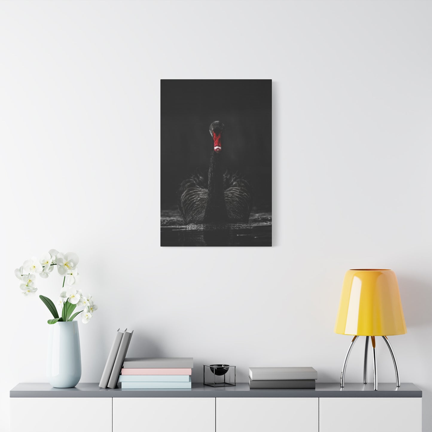Black Swan Matte Canvas, Stretched, 1.25"