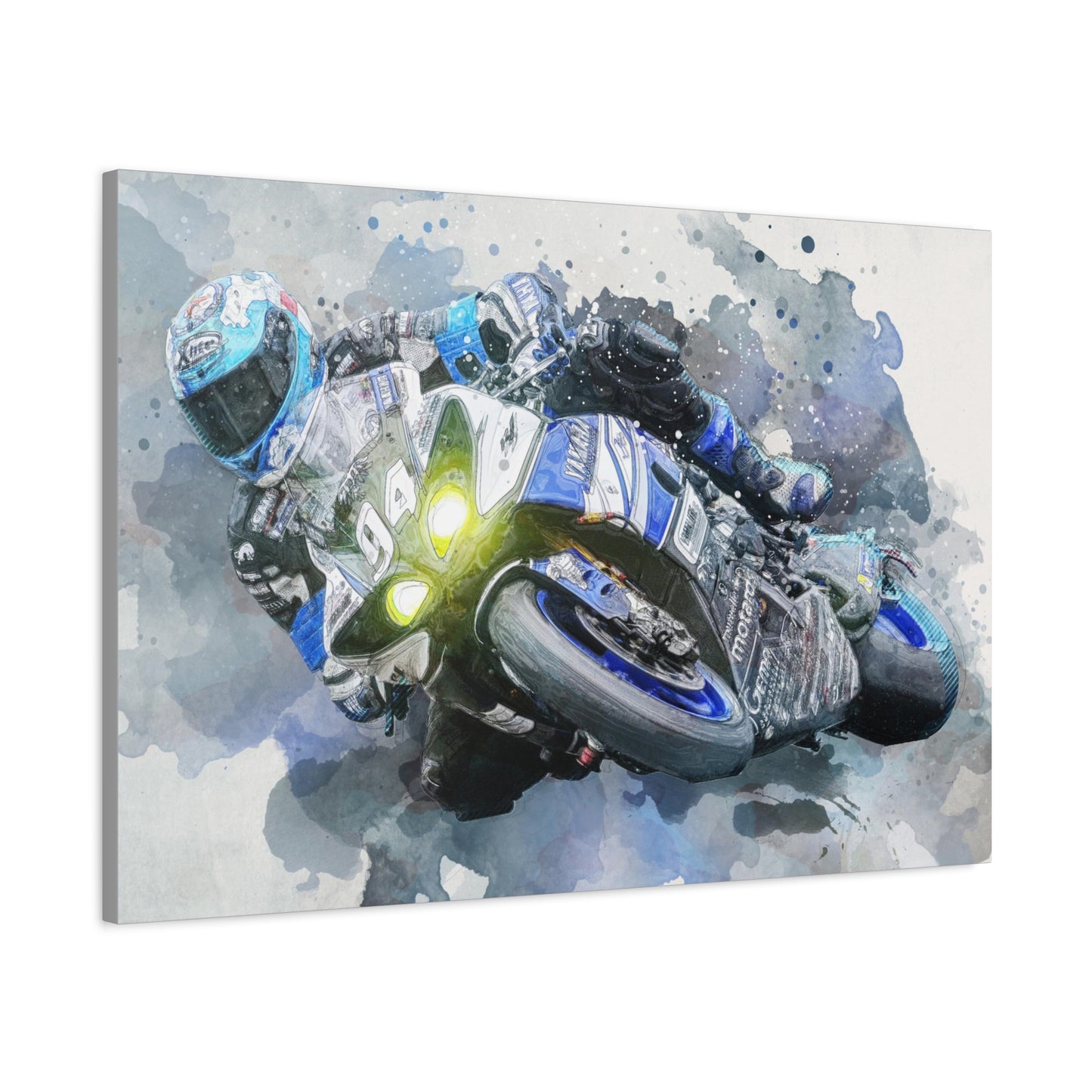 Motorcycle Race Matte Canvas, Stretched, 1.25"