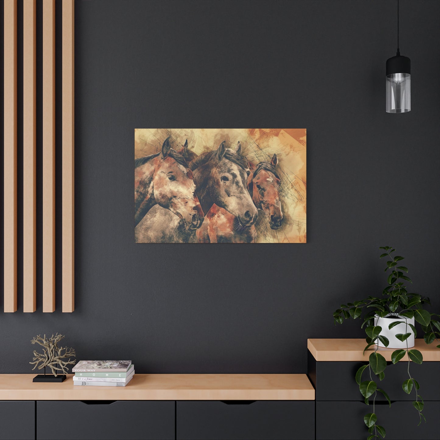 Horses Matte Canvas, Stretched, 1.25"