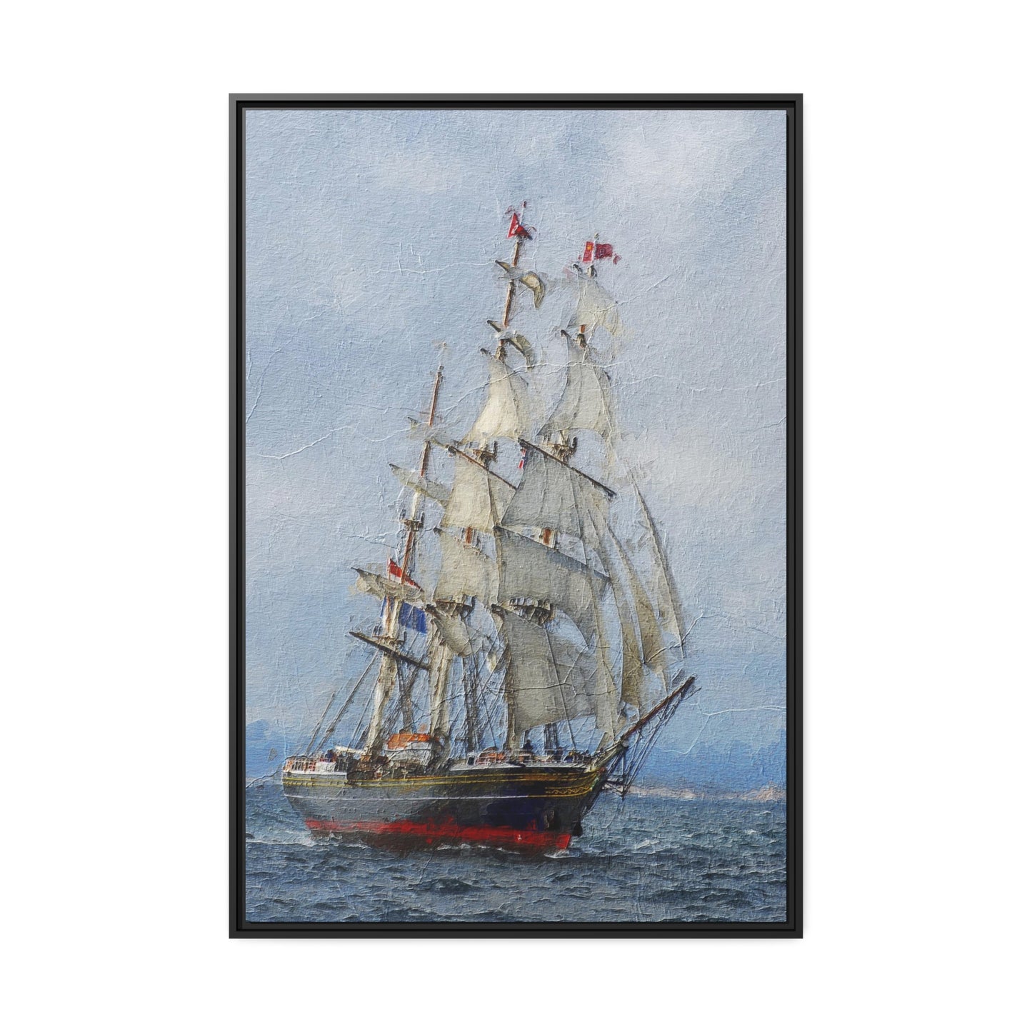Clipper Matte Canvas, Black Frame