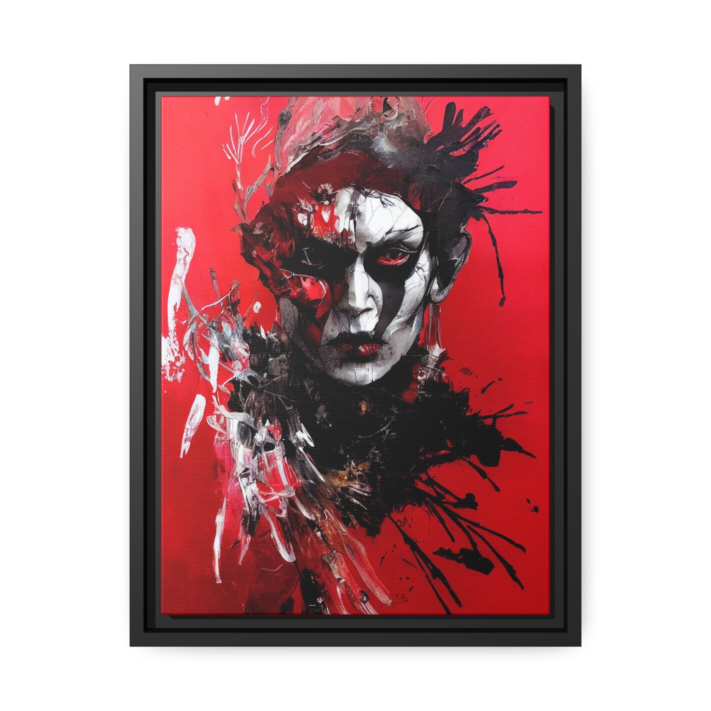 Shaman Red Matte Canvas, Black Frame