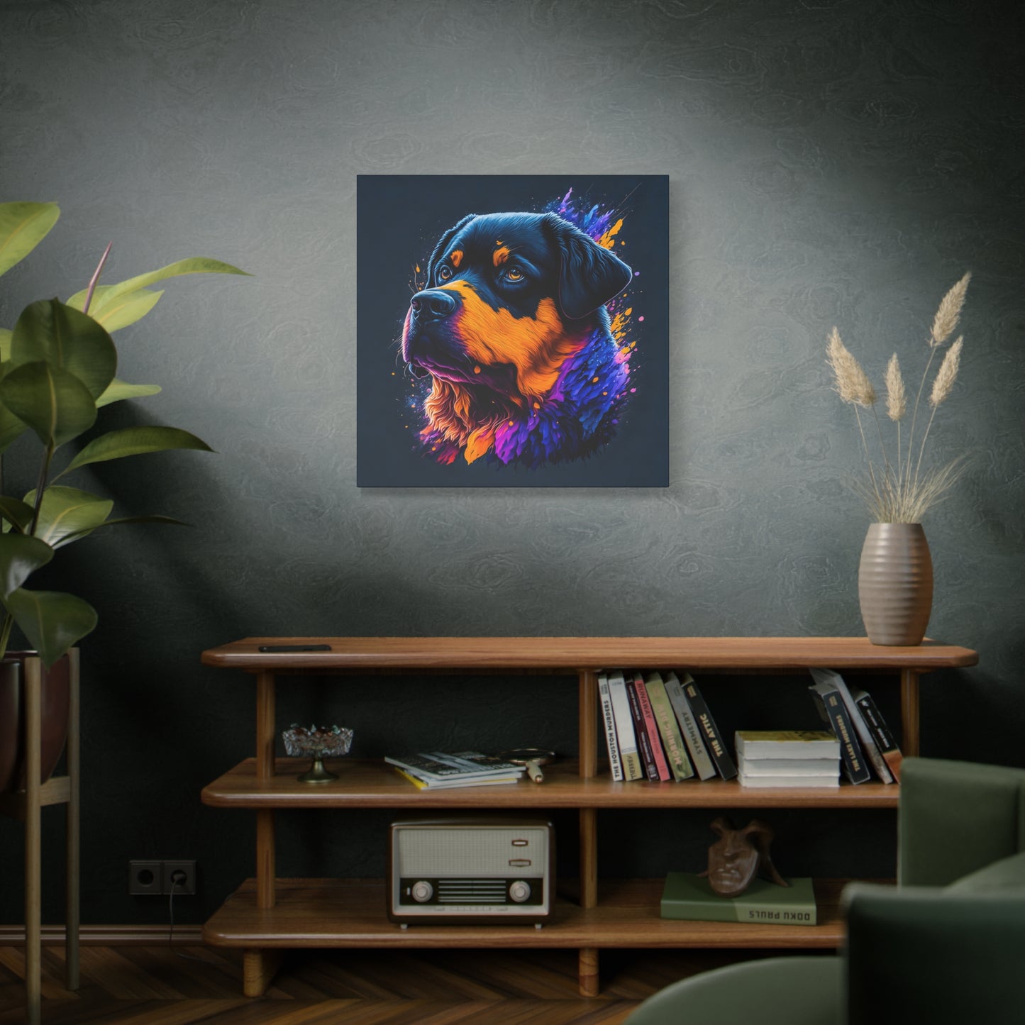 Rottweiller Matte Canvas, Stretched, 1.25"