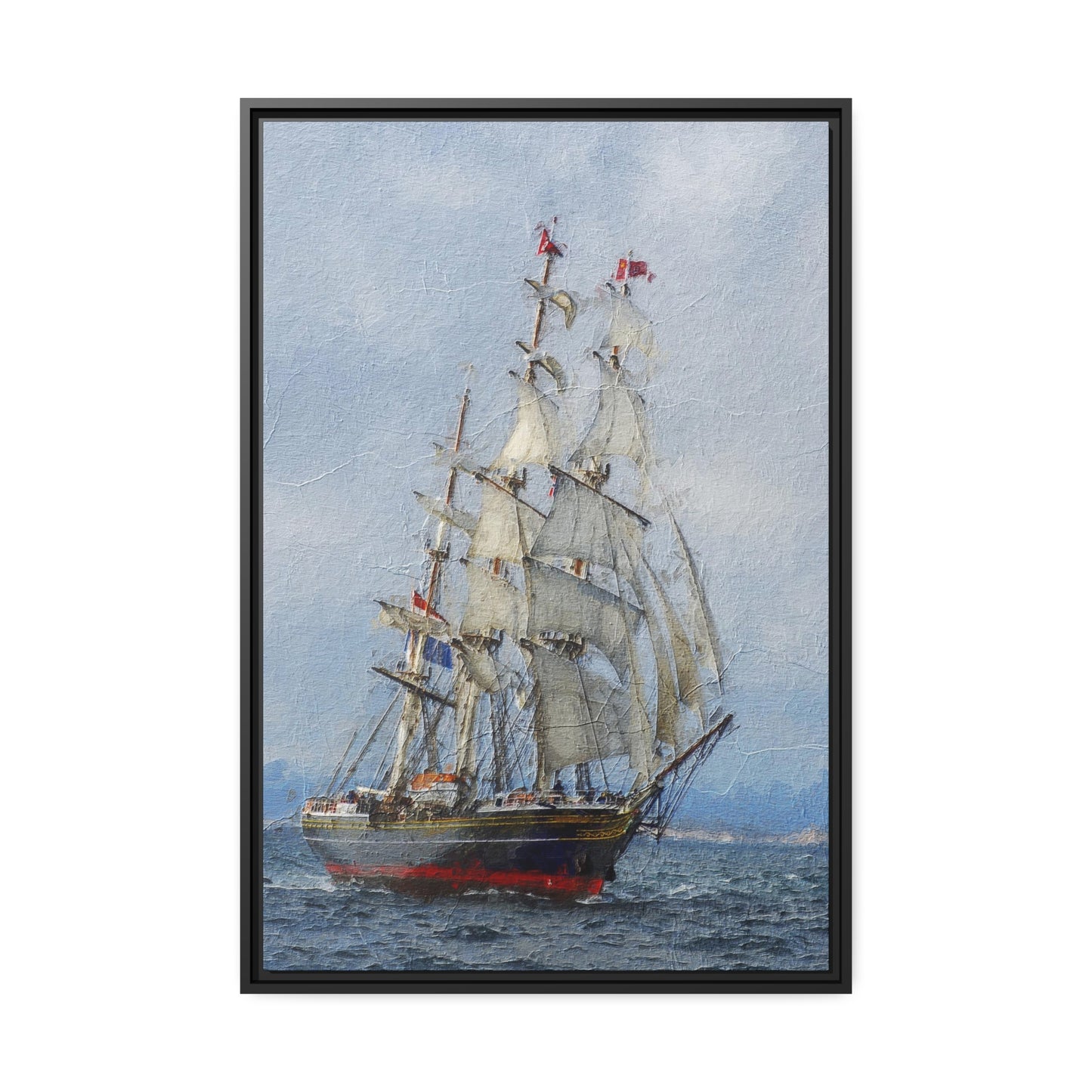 Clipper Matte Canvas, Black Frame