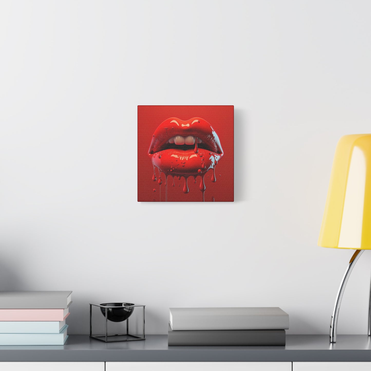 Bloody Lips Matte Canvas, Stretched, 1.25"