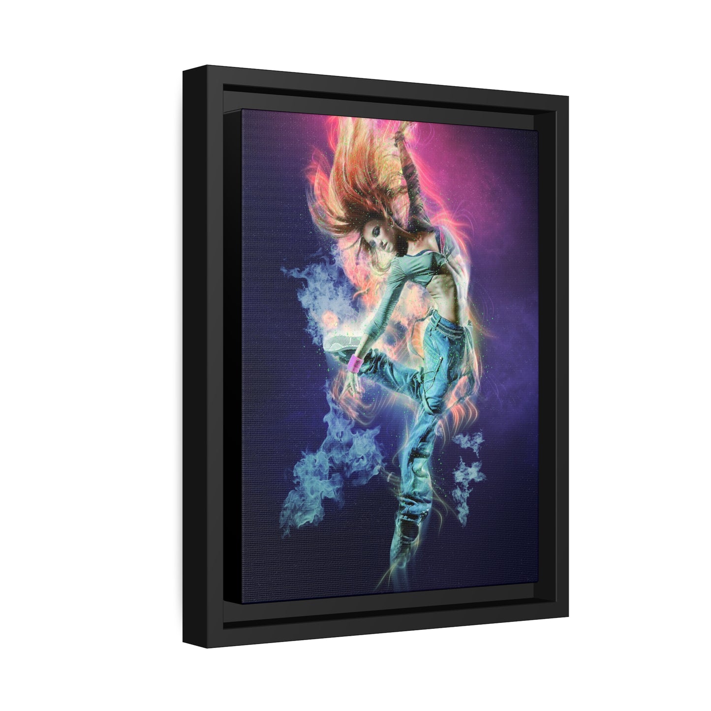 Dancing Woman Matte Canvas, Black Frame