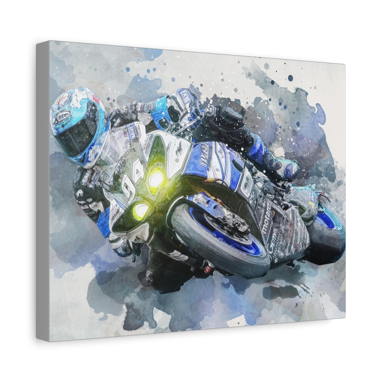 Motorcycle Race Matte Canvas, Stretched, 1.25"